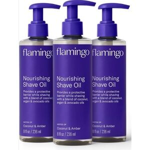 Flamingo Nourishing Shave Oil for Women, 8oz [3 Pack]